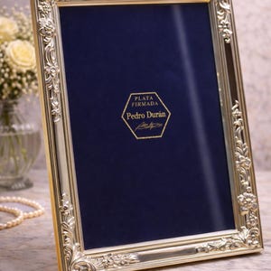 Pedro Durán “Beatriz” Sterling Silver Photo Frame · 925 Hallmarked · Rococo Floral Design · Spanish Luxury Silver