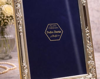 Pedro Durán “Beatriz” Sterling Silver Photo Frame · 925 Hallmarked · Rococo Floral Design · Spanish Luxury Silver