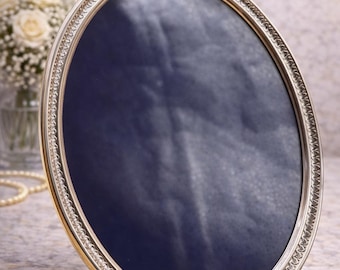 Pedro Durán fotoram i sterlingsilver 925, 32×21 cm — Bevingade faraoner och neoklassisk rosett, stämplat spanskt silver