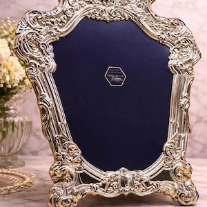 Pedro Durán „Queen Victoria“ Sterling Silber Bilderrahmen 925, 47×35 cm — Rokoko-Akanthus-Design, spanisches Luxus-Meisterwerk