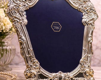 Pedro Durán ”Drottning Victoria” fotoram i sterlingsilver 925, 47×35 cm — Rokoko Acanthus-design, spanskt lyxmästerverk