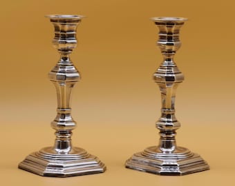 Pedro Durán Sterling Silver Candlesticks 925 – Vintage Spanish Silver Pair – Octagonal Candle Holders – Luxury Home Decor – Collectible