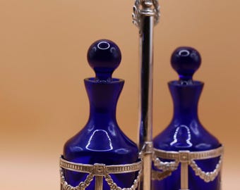 Pedro Durán Sterling Silver Cruet Set · Spanish Luxury Tableware · Hallmarked .925 Silver · Vintage Collectible