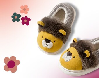 LION TODDLER SLIPPERS . Baby Slippers . Toddler Slippers . Lion Slippers . New Baby Gifts . Toddler Gifts