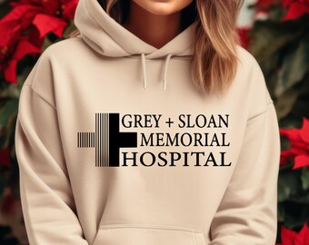 Grey Sloan Memorial Hospital Hoodie, Greys Anatomy Hoodie,Doctor Nurse Student Hoodie Greys Anatomy Medical Staff Hoodie,