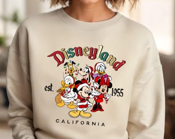 Retro Disneyland  California Sweatshirt, Disneyland Retro California Est. 1955 Sweatshirt, Mickey and Friends Disneyland Trip Sweatshirt,