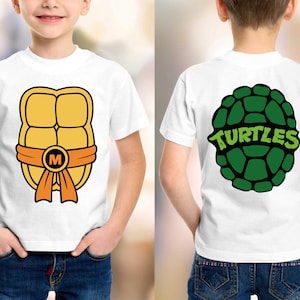 Retro Mutant Turtle T-shirt,Turtle Cartoon Characters T-shirts, 90s Ninja Hero T-shirt,Funny Martial Arts Gift,Cowabunga Turtle Fan T-shirt