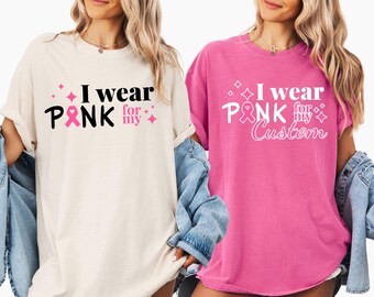 Custom Breast Cancer Support Squad T-shirt,Personalized Cancer T-shirt, Her Fight is Our Fight T-shirt,Cancer Support Team Tee,Breast Cancer