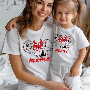 Disney Mama And Mini T-shirts,Personalized Mouse Mama Mini T-shirt, Disney Family T-shirt, Disney Matching T-shirts,Mothers Day Matching Tee
