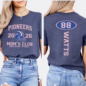Custom Football T=shirt, Personalized Name and Number T-shirt,Sport Mom Athlete Jersey Number,Football Game Day,Aesthetic Football Mama Club