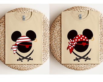 Disney Pirates Costume Group Shirt, Family Halloween Matching Shirt, Mickey And Minnie Group Shirt, Mickey And Minnie Halloween Shirt