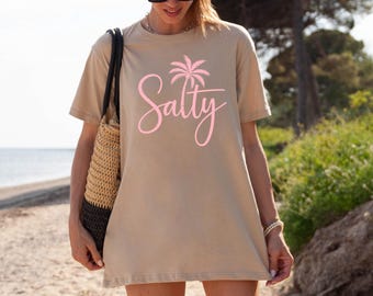 Salty Summer T-shirt,Summer Beach T-shirt, Summer Vacation T-shirt,Retro Graphic Summer T-shirt, Vintage Beach T-shirt,Summer Vibes T-shirts