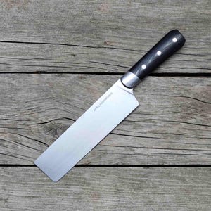 Nakiri Chef&#39;s Knife - USA Hand Made by Apex Steel Works - 7 inch S35VN Blade  - Professional Chef Kitchen Knife