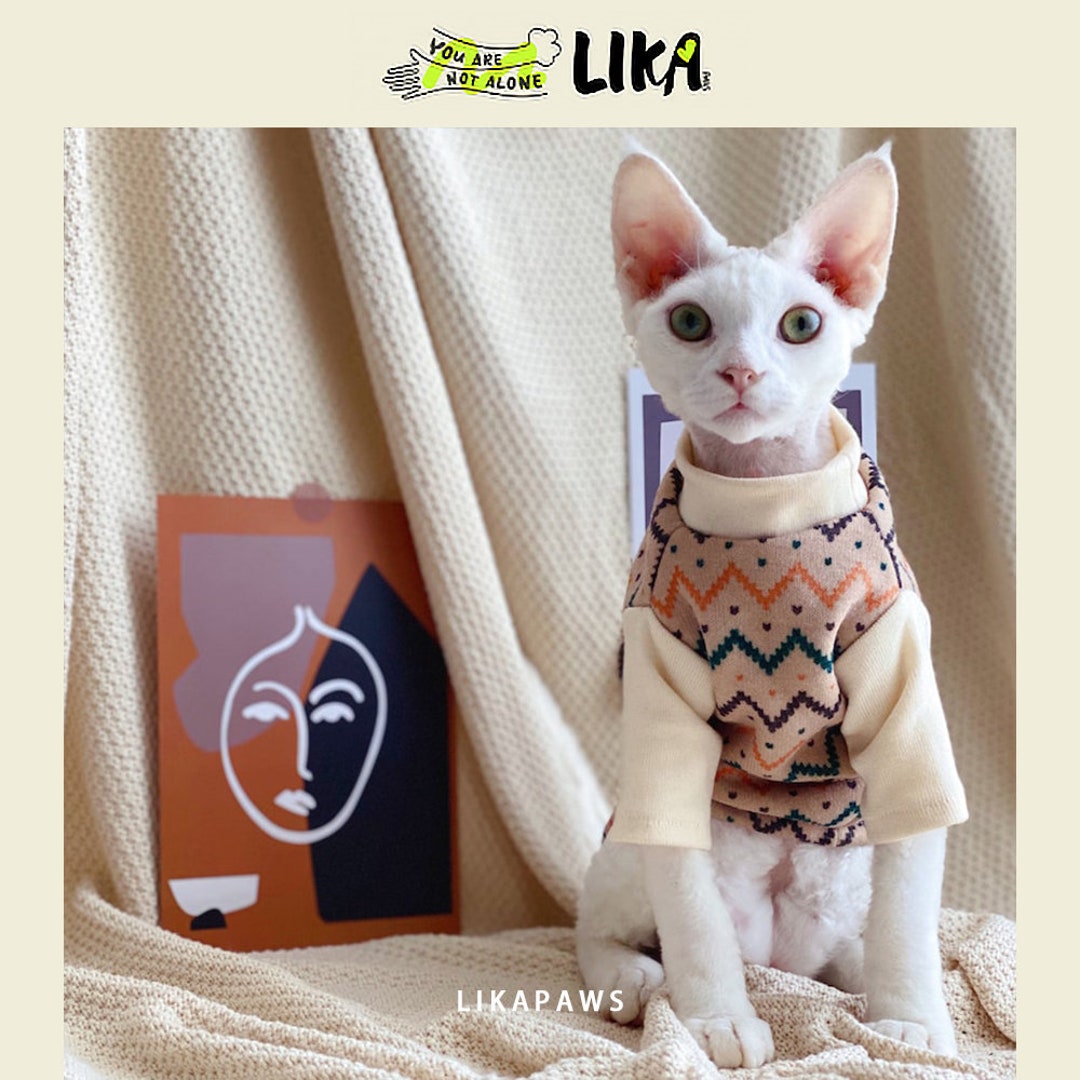 Cat Clothes Hairless Cat Clothing Velvet Fashion Top for Cats Etsy