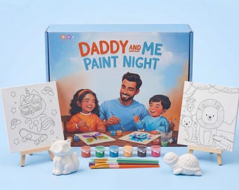 Daddy and Me Paint Night Kit, Kids Painting Box, Family Activity Box, Paint Night Box, Paint Kit for Kids, Family Paint Night, Gift for Kids
