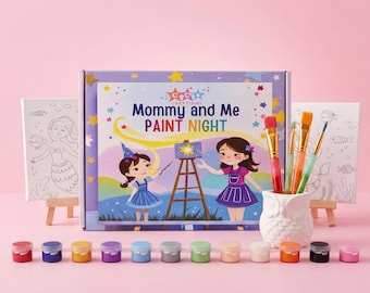 Mommy and Me Paint Night Box, Kids Painting Box, Family Activity Box, Paint Night Box, Creative Family Fun, Gift for Kids, Kids Activity Box