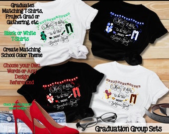 Custom Most LIkely Grad Matching T-Shirts; Graduation Group Shirts; Friends Classmates Matching Sets; Unisex Jersey Short Sleeve Tee