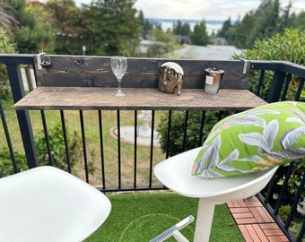 Hanging balcony bar table