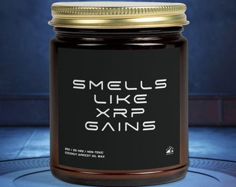 Smells Like XRP Gains Candle, Cryptocurrency Investor Gift Candle, Stocks Candle, Finance Gift, Crypto Candle, Ripple XRP XLM Memecoin Gift