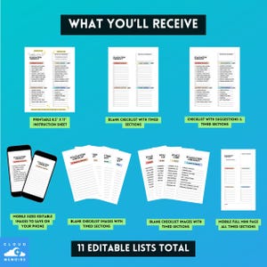 Editable Evacuation Checklist Templates, Personalized Canva, Los Angeles Palisades Eaton Kenenth Fire Evacuation Checklists, For Mobile and Print Digital Download