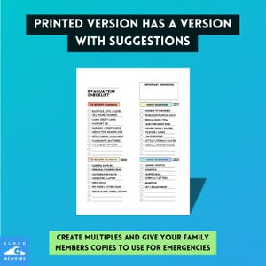 Editable Evacuation Checklist Templates, Personalized Canva, Los Angeles Palisades Eaton Kenenth Fire Evacuation Checklists, For Mobile and Print Digital Download