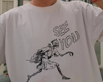 te veo camisa de esqueleto, camisa divertida, camisa de calavera, camisetas gráficas, camisa de halloween, camisa espeluznante linda, camisa de sarcasmo, camisa irónica
