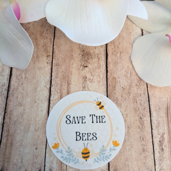 Save The Bees Sticker, Bee Sticker, Beehive, Eco Sticker, Save Our Bee, Insect Stickers, Environmental,Water Bottles Sticker, Laptop Sticker