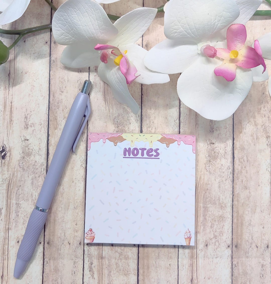 Ice Cream Mini Notepad: Sprinkles Memo Notes, Dessert Theme - Etsy
