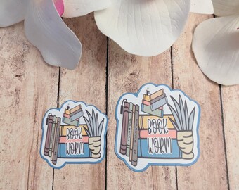 Book Worm Sticker For Readers and Literary Enthusiasts