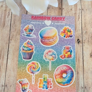 Rainbow Candy Cute and Colorful Sticker Sheet