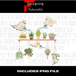 Ghost Plant PNG | Spooky Botanical Graphics | Haunted Foliage Illustration | Super natural Flora PNG | Eerie Plant Artwork
