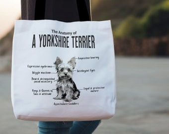 Yorkie Mom Tote Bag for Yorkie Lover Tote Bag Gift For Yorkie Mom Gift for Pet Owner Gift for Yorkshire Terrier Dad Gift for New Dog Owner