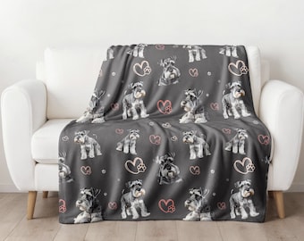 Schnauzer Dog Blanket Gift For Schnauzer Dog Mom Gift for Schnauzer Dog Owner Blanket For Schnauzer Dog Gift Dog Owner Birthday Gift Dog