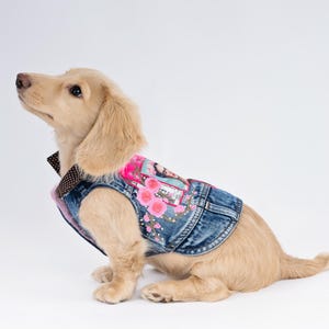 Fashionable Dog coat Denim Dog Vest For Dogs Stylish Dog Jacket Tiny Dog Clothes Denim Dog Jacket Small Dog Jacket Yorkie Clothes