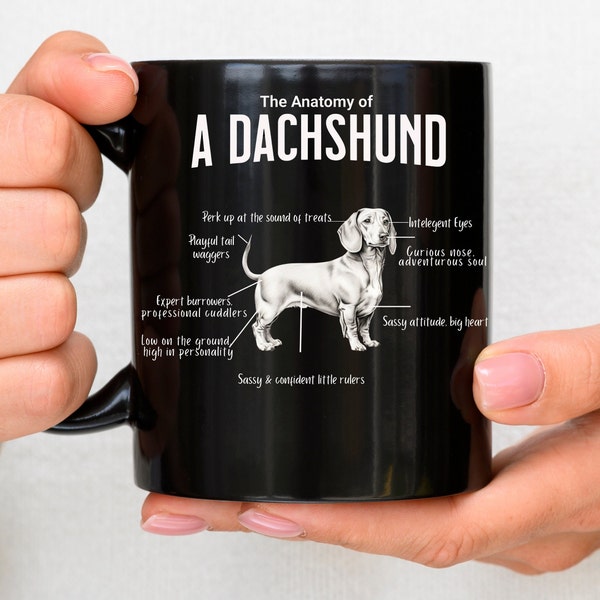 Doxie Anatomy Mug Gift Idea For Dog Lovers Gift For Doxie Dog Owner Gift Idea For Dog Lovers Dog Coffee Mug Doxie Dog Mom Coffee Mug