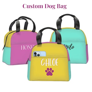 Personalisierte Hundetagespflegetasche Retro Hundereisetasche Benutzerdefinierte Hundetasche Leckerlitasche für Hundeliebhaber Geschenk Benutzerdefinierte Hundemama Geschenk Einzigartiges Hundegeschenk