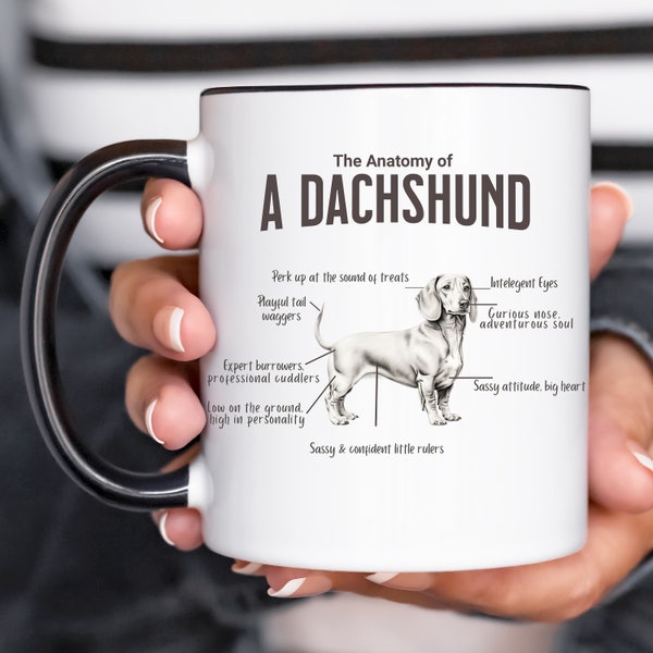 Doxie Anatomy Mug Gift Idea For Dog Lovers Gift For Doxie Dog Owner Gift Idea For Dog Lovers Dog Coffee Mug Doxie Dog Mom Coffee Mug