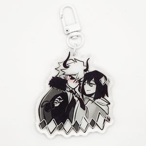 Gray Gardens Etihw Kcalb Keychain Charm