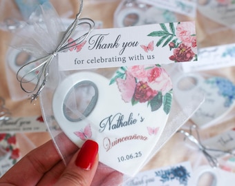 Personalized Quinceañera & Sweet 16 Magnet Bottle Opener - Custom Keepsake Favor for Guests