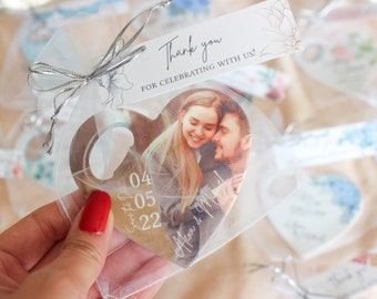 Custom Photo Magnet Bottle Opener: Unique Wedding Favor Keepsake