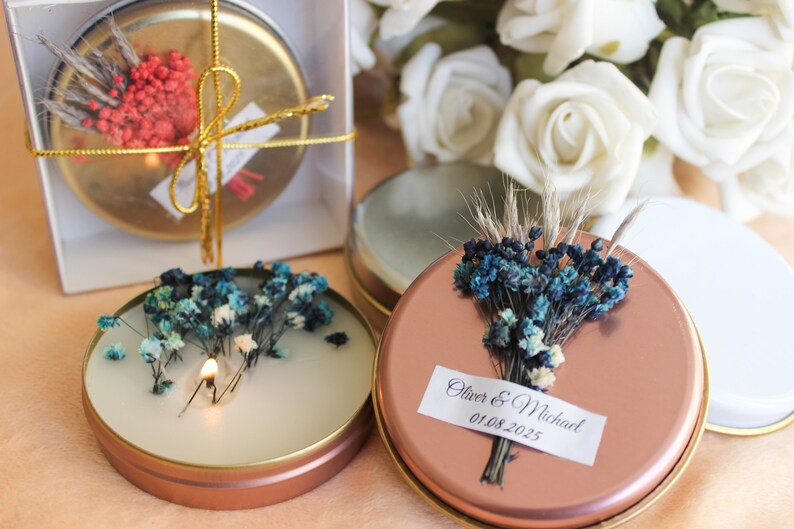 Quinceañera Candle Favors for Guests, Sweet 16 Gifts, Flower Candle