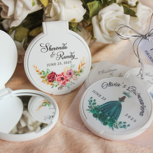 Sweet 16 favors for guests, pocket mirror party favors