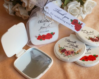 Personalized Pocket Mirror Favors: Nikkah, Wedding, Bridal Gifts