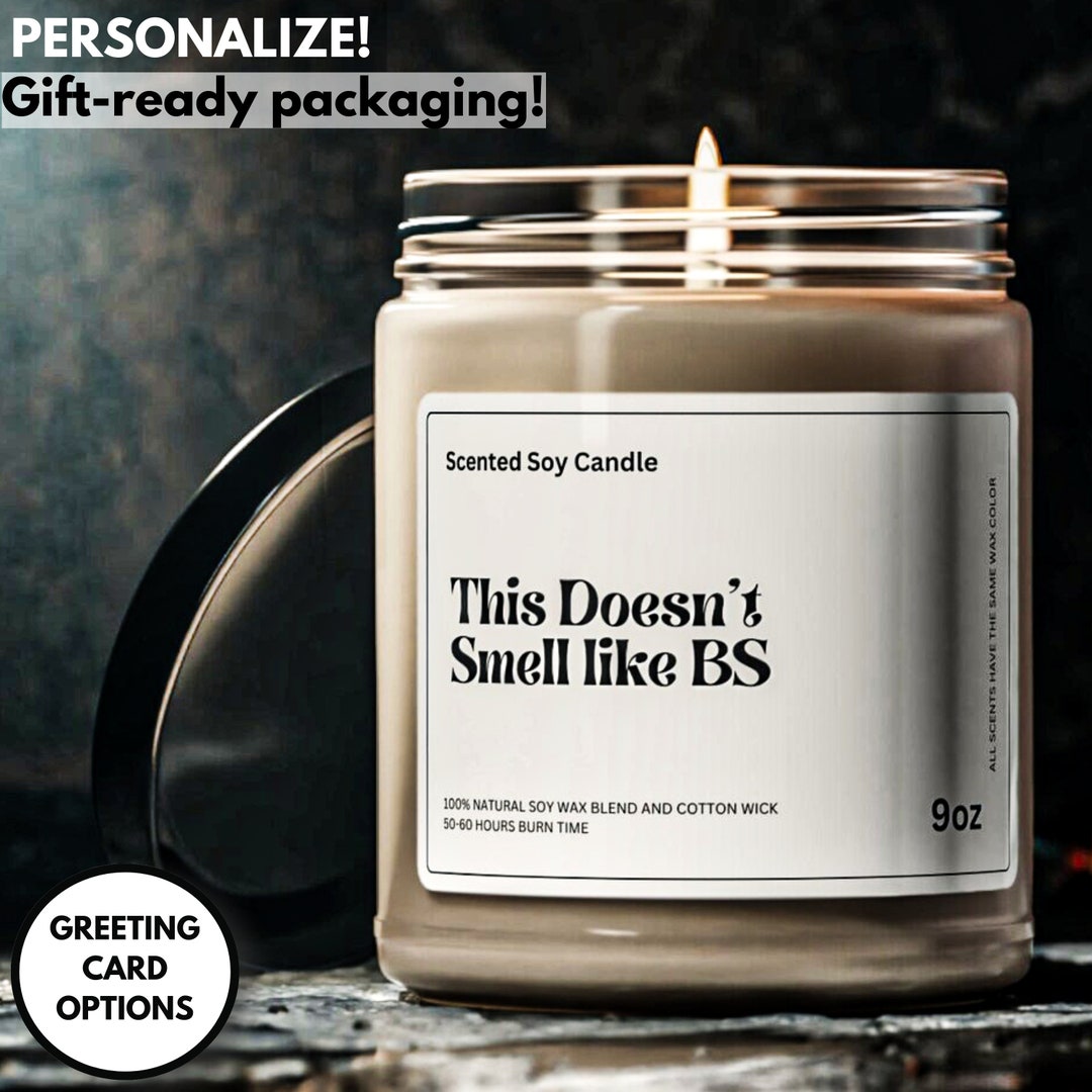 Funny Smells Like Candle for Men Funny Candle Coworker Gift Etsy