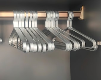 Minimalist Aluminum Coat Hangers: Extra Thick, Smooth Metal Hangers