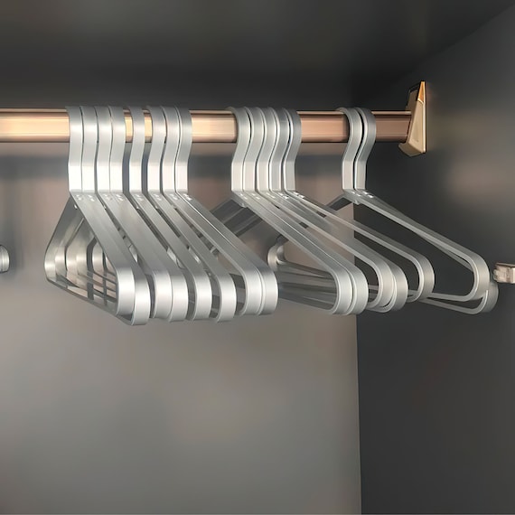 Minimalist Aluminum Coat Hangers: Extra Thick, Smooth Metal Hangers