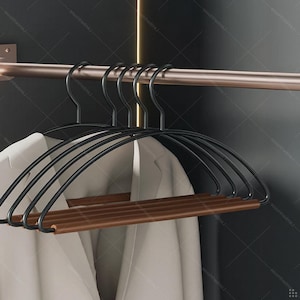 Beechwood Coat Hangers, Premium Curved Design Clothing Rack for Home & Boutique, Space-Saving Wooden Coat Hanger for Suits, Jackets