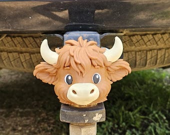 Housse Highland Cow pour boules de remorque de 2 po.