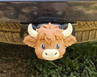 Housse d'attelage Highland Cow