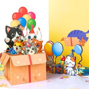 FIle Digital 3D Pop Up Happy Birthday Card